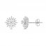 Sparks of Love Diamond Stud Earrings 1/2 ct tw Round/Baguette/Marquise 10K White Gold