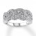 Diamond Woven Ring 1/8 ct tw Round-cut Sterling Silver