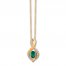 Le Vian Natural Emerald Necklace 1/5 ct tw Diamonds 14K Gold