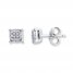 Diamond Stud Earrings 1/20 ct tw Round-cut Sterling Silver