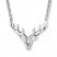 Deer Necklace 1/20 ct tw Diamonds Sterling Silver