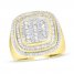 Men's Diamond Ring 1-1/4 ct tw Round/Baguette 10K Yellow Gold