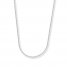 Wheat Chain Necklace 14K White Gold 20" Length