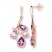 Amethyst Earrings 3/8 ct tw Diamonds 10K Rose Gold