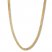 Square Link Necklace 10K Two-Tone Gold 24" Length