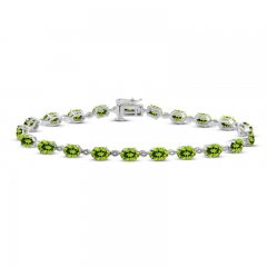 Peridot Bracelet Oval-cut Sterling Silver
