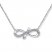 Infinity Arrow Necklace 1/20 ct tw Diamonds Sterling Silver