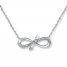 Infinity Arrow Necklace 1/20 ct tw Diamonds Sterling Silver