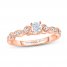 Adrianna Papell Diamond Engagement Ring 3/8 ct tw 14K Rose Gold