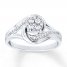 Diamond Engagement Ring 1/4 ct tw Round-cut 10K White Gold