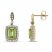 Peridot & White Lab-Created Sapphire Earrings 10K Yellow Gold