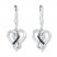 Diamond Heart Earrings 1/15 ct tw Black/White Sterling Silver