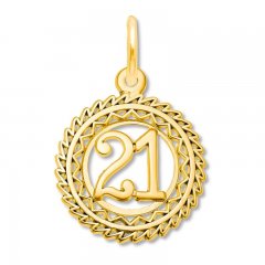 21 Charm 14K Yellow Gold