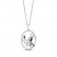 Disney Treasures Goofy Diamond Necklace 1/8 ct tw Round-Cut Sterling Silver 17"