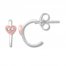 Signature Heart Hoop Earrings 1/15 ct tw Diamonds