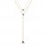 Garnet & White Topaz Layered Necklace 10K Yellow Gold 18"