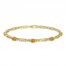 Citrine & Diamond Bracelet 10K Yellow Gold 7.25"