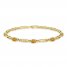 Citrine & Diamond Bracelet 10K Yellow Gold 7.25"