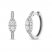 Forever Connected Diamond Hoop Earrings 1/2 ct tw Pear/Round-Cut 10K White Gold