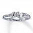 Previously Owned Diamond Ring 1/5 ct tw Princess/Round 10K White Gold
