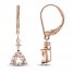 Morganite & Diamond Accent Earrings 10K Rose Gold