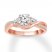 Three-Stone Diamond Ring 1 ct tw Round-cut 14K Rose Gold