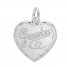 Grandma Heart Charm Sterling Silver