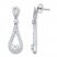 Diamond Teardrop Earrings 2 ct tw Round-cut 14K White Gold