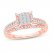 Multi-Diamond Engagement Ring 1/2 ct tw Princess/Round 10K Rose Gold