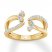 Diamond Deconstructed Ring 3/8 ct tw Round/Pear 10K Yellow Gold