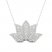 By Women For Women Diamond Lotus Necklace 1/3 ct tw Round-cut 10K White Gold 18"
