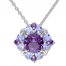 Amethyst & Tanzanite Necklace Sterling Silver