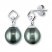 Cultured Pearl Earrings Diamond Accents 10K White Gold