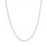 Singapore Chain Necklace 14K White Gold 16" Length