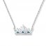 Crown Necklace 1/15 ct tw Diamonds Sterling Silver