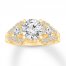 Diamond Engagement Ring 1-3/4 ct tw Round-cut 14K Yellow Gold