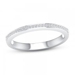 Diamond Wedding Band 1/15 ct tw Round-cut 10K White Gold