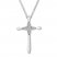 Diamond Cross Necklace Sterling Silver
