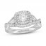 Neil Lane Diamond Engagement Ring 1 ct tw Pear/Round 14K White Gold