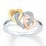 Heart Ring 1/20 cttw Diamonds Sterling Silver/10K Two-Tone Gold