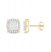 Diamond Earrings 1/2 ct tw Princess/Round-Cut 10K Yellow Gold