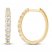 Diamond Hoop Earrings 1 ct tw Round-cut 14K Yellow Gold