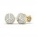 Men's Diamond Pyramid Stud Earrings 1/8 ct tw Round-cut 10K Yellow Gold
