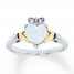 Claddagh Ring Lab-Created Opal 10K Gold/Sterling Silver