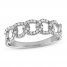 Diamond Anniversary Ring 1/5 ct tw Round-cut 10K White Gold