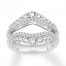 Diamond Enhancer Ring 1 ct tw Round-Cut 14K White Gold