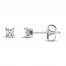 Diamond Earrings 1/4 ct tw Princess-cut 14K White Gold