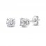 Diamond Solitaire Stud Earrings 5/8 ct tw Round-Cut 14K White Gold