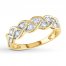 Diamond Anniversary Ring 1/4 ct tw Round-cut 10K Yellow Gold