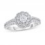 Adrianna Papell Diamond Engagement Ring 5/8 ct tw 14K White Gold